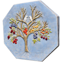 Magic Fruit Tree Octagon Wall Tile in Hyacinth