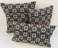 Three Color Pieced Medallion Textile Pillow