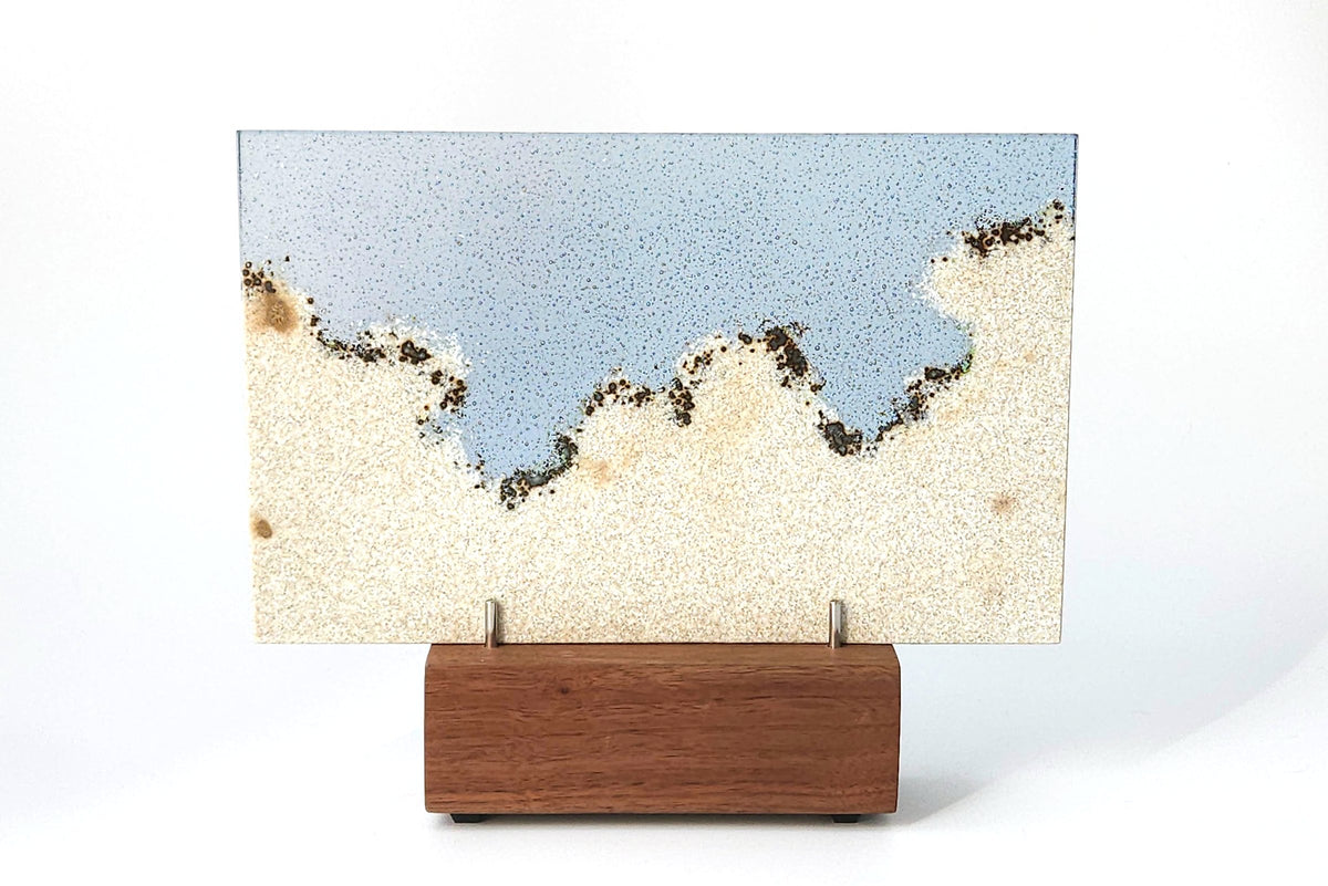 Indigo Drift on Walnut