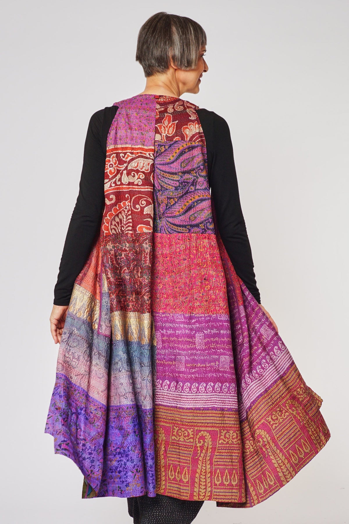 Back Pleated Maxi Vest #3