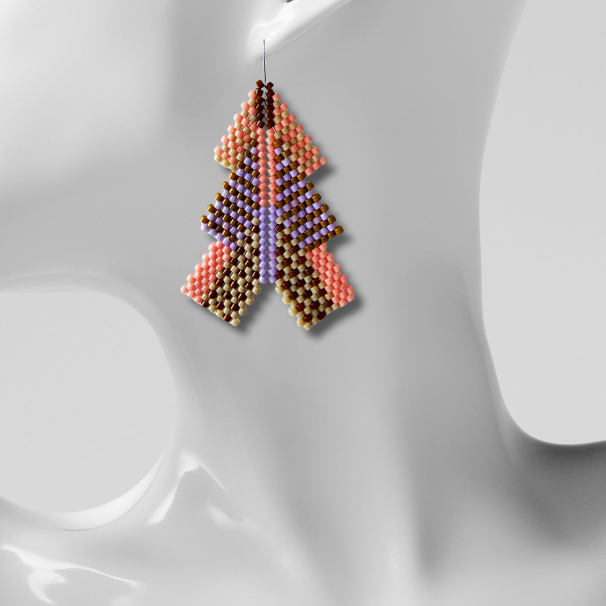 Winter Meadow Stacked Chevron Earrings