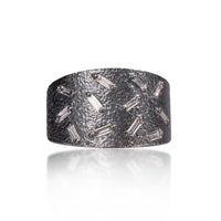 Oxidized Sterling Silver Ice Ring