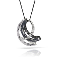 Stitched Arc Pendant Necklace