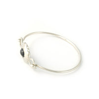 Scallop Oval Bracelet with Australian Spinel