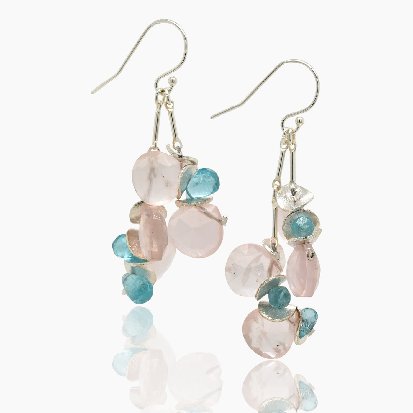Pink Quartz & Aqua Apatite Signature Earrings