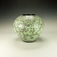 Round Green Raku Pottery