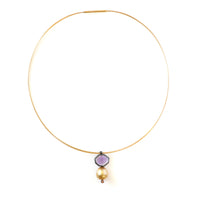 South Sea Pearl & Amethyst Necklace