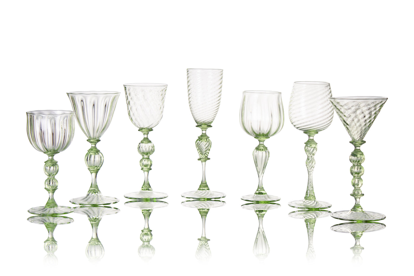 Pale Lime Green Goblets