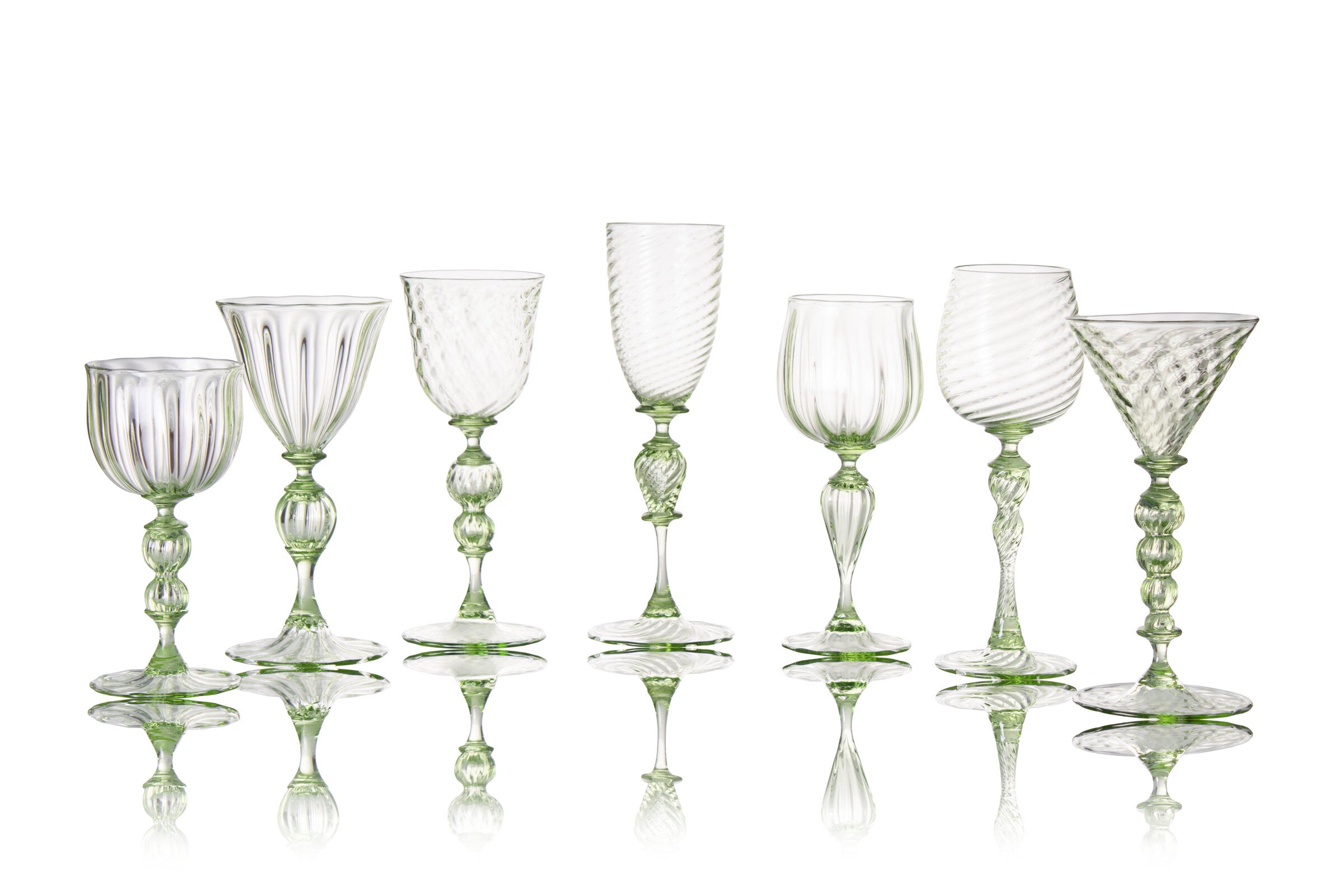 Pale Lime Green Goblets