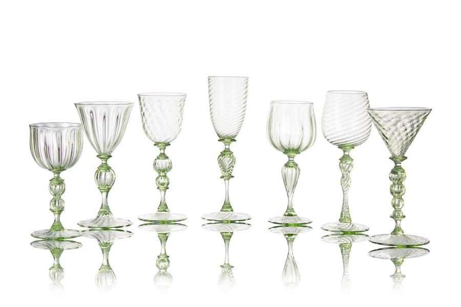 Pale Lime Green Goblets