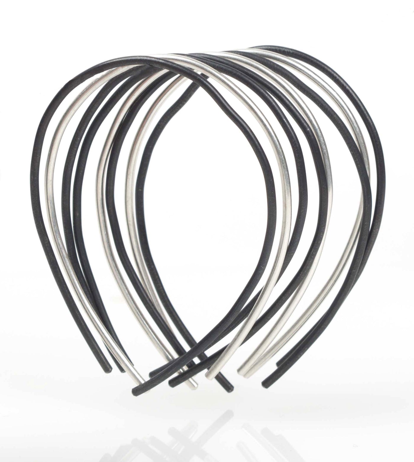 Silver and Steel Droplet Bracelets