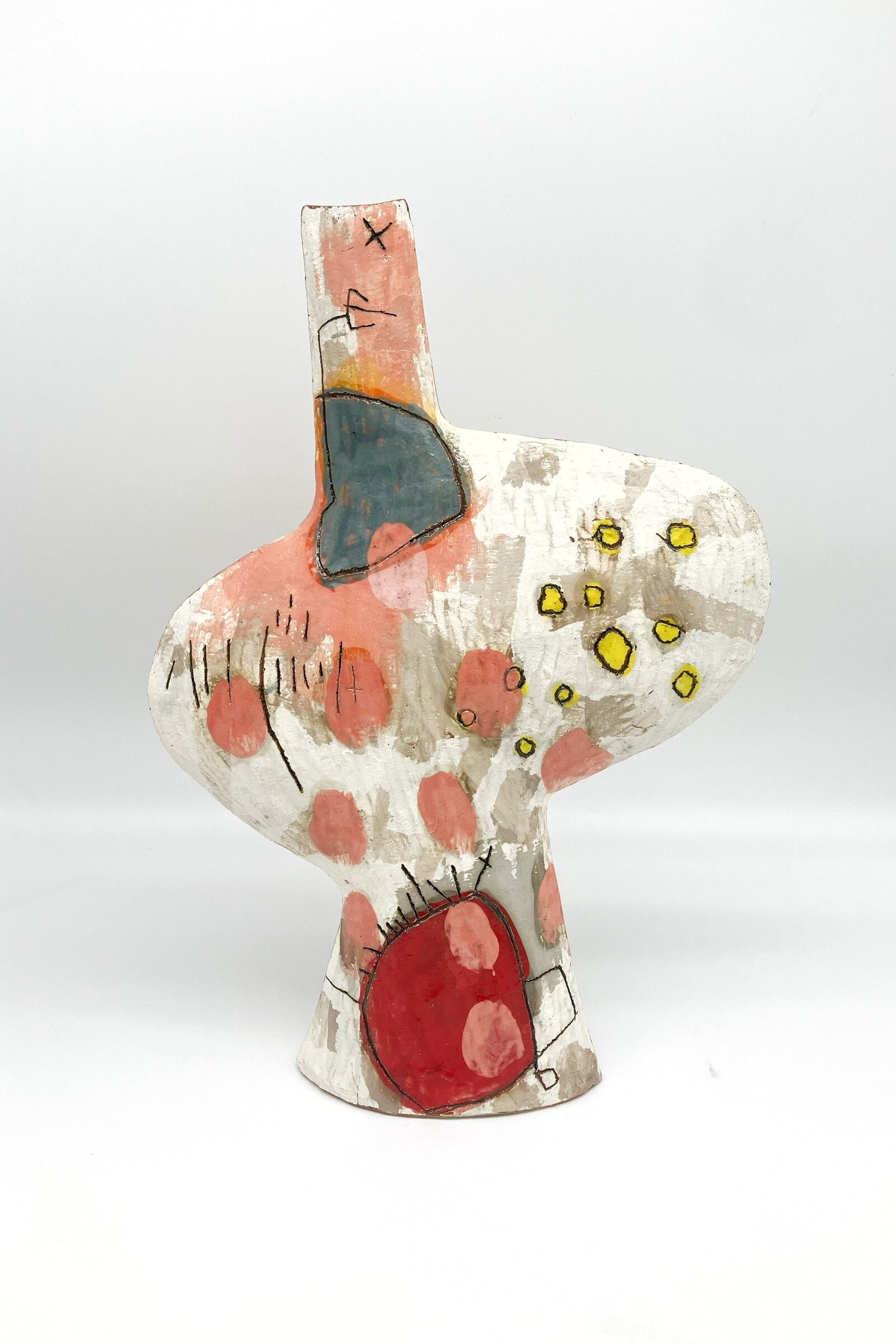 Tall Vessel with Red