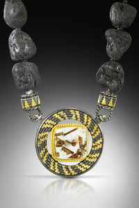 Astrophyllite and Black Tourmaline Necklace