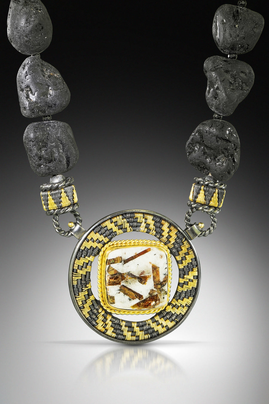 Astrophyllite and Black Tourmaline Necklace