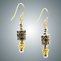Marcasite, Sterling, and Vermeil Earrings
