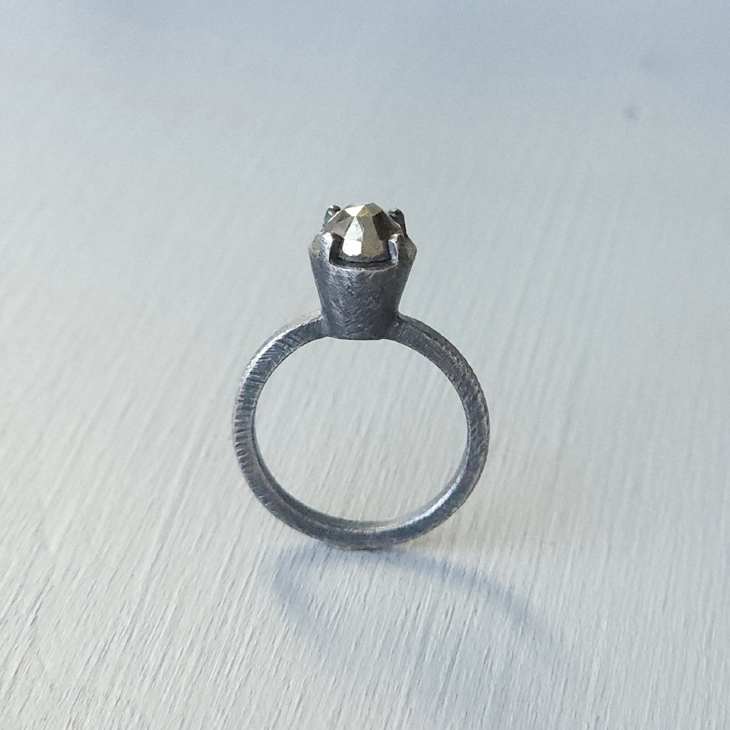 Small Cone-Shaped Pyrite Ring