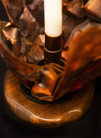 Crushed Copper Foil Candle Holder