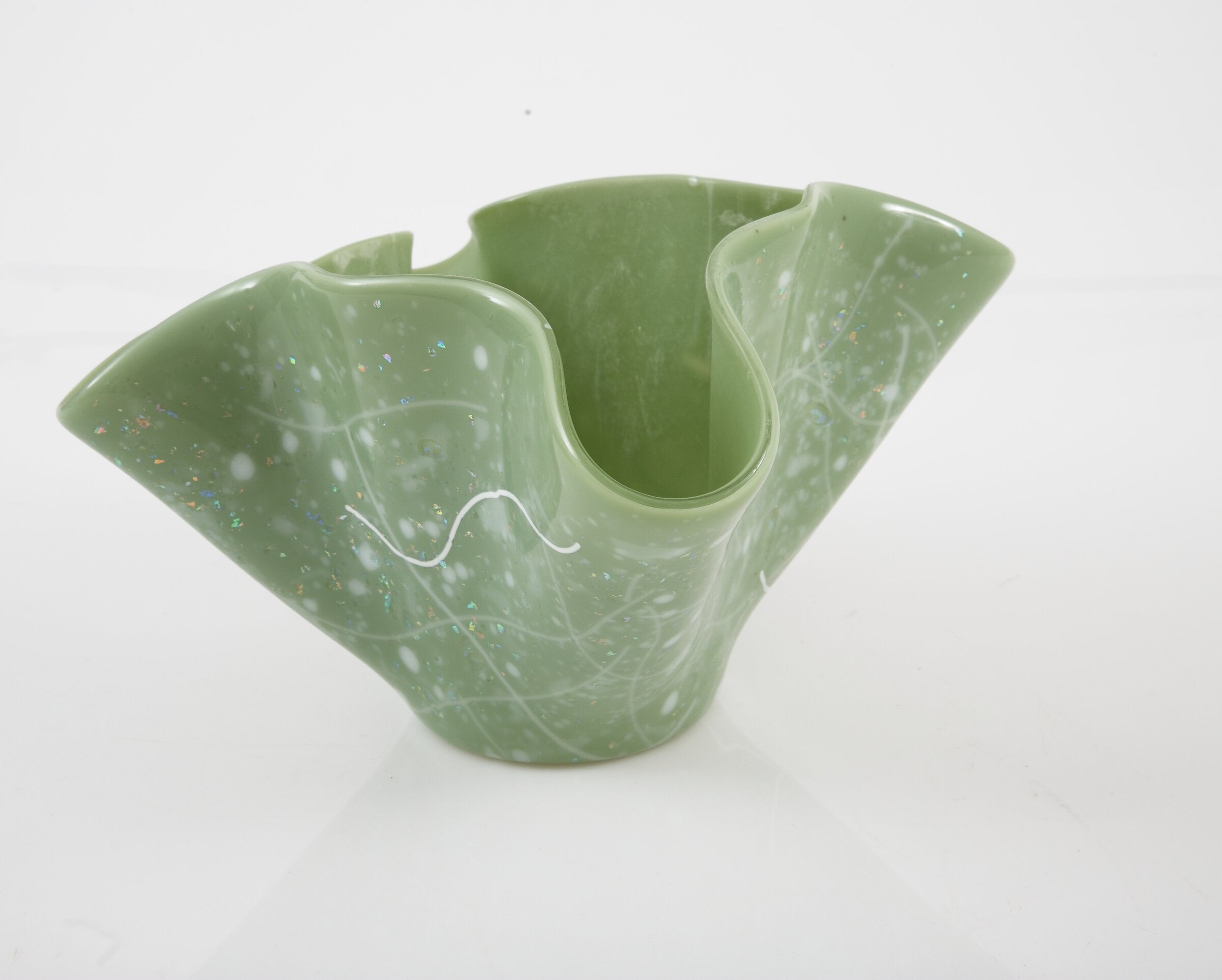 Echo of Green Art Glass Vessel
