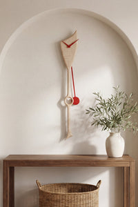 Tiger Maple Hole Pendulum Clock