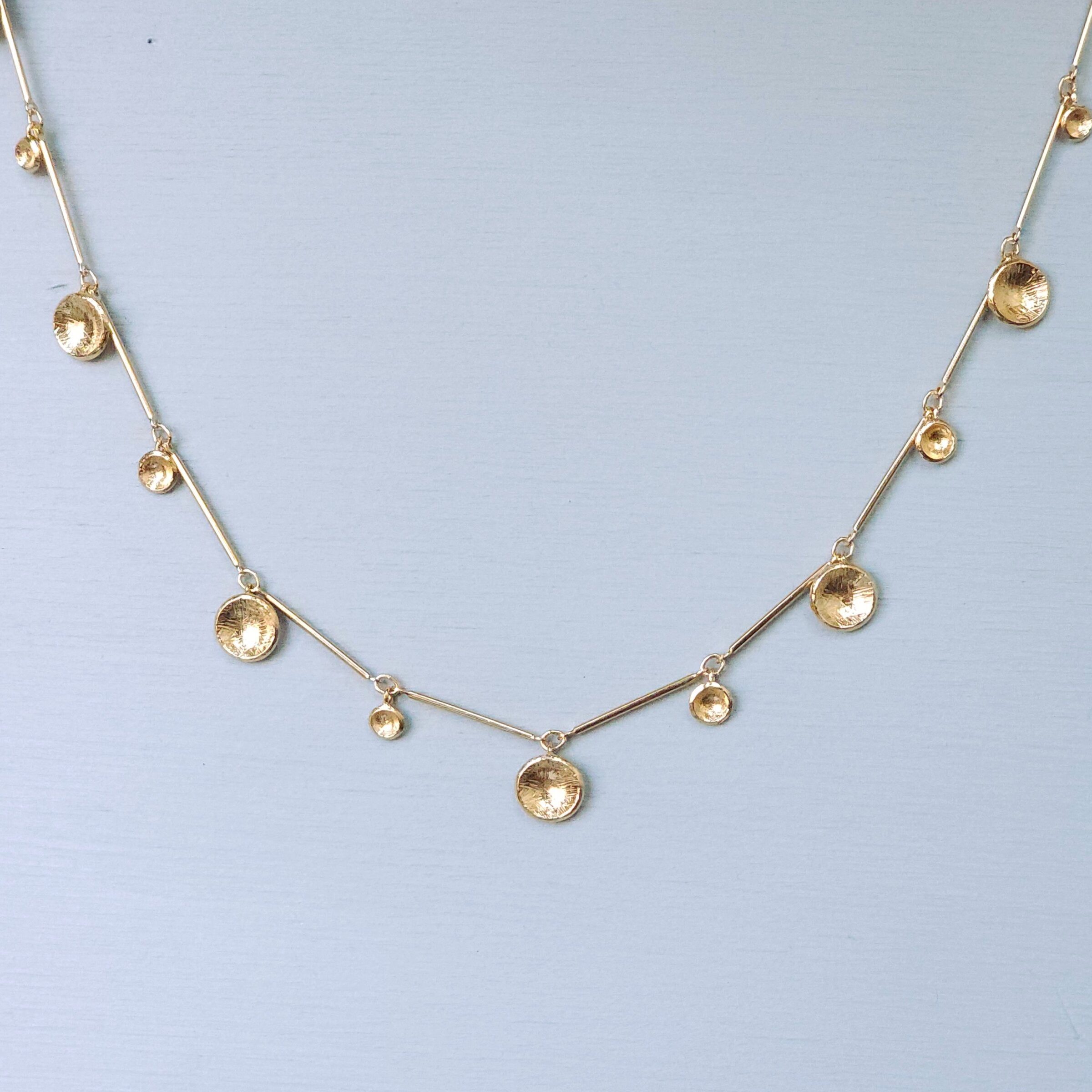 18k Vermeil Carved Cup Necklace