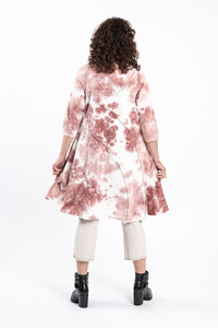 White with Pink Splattered