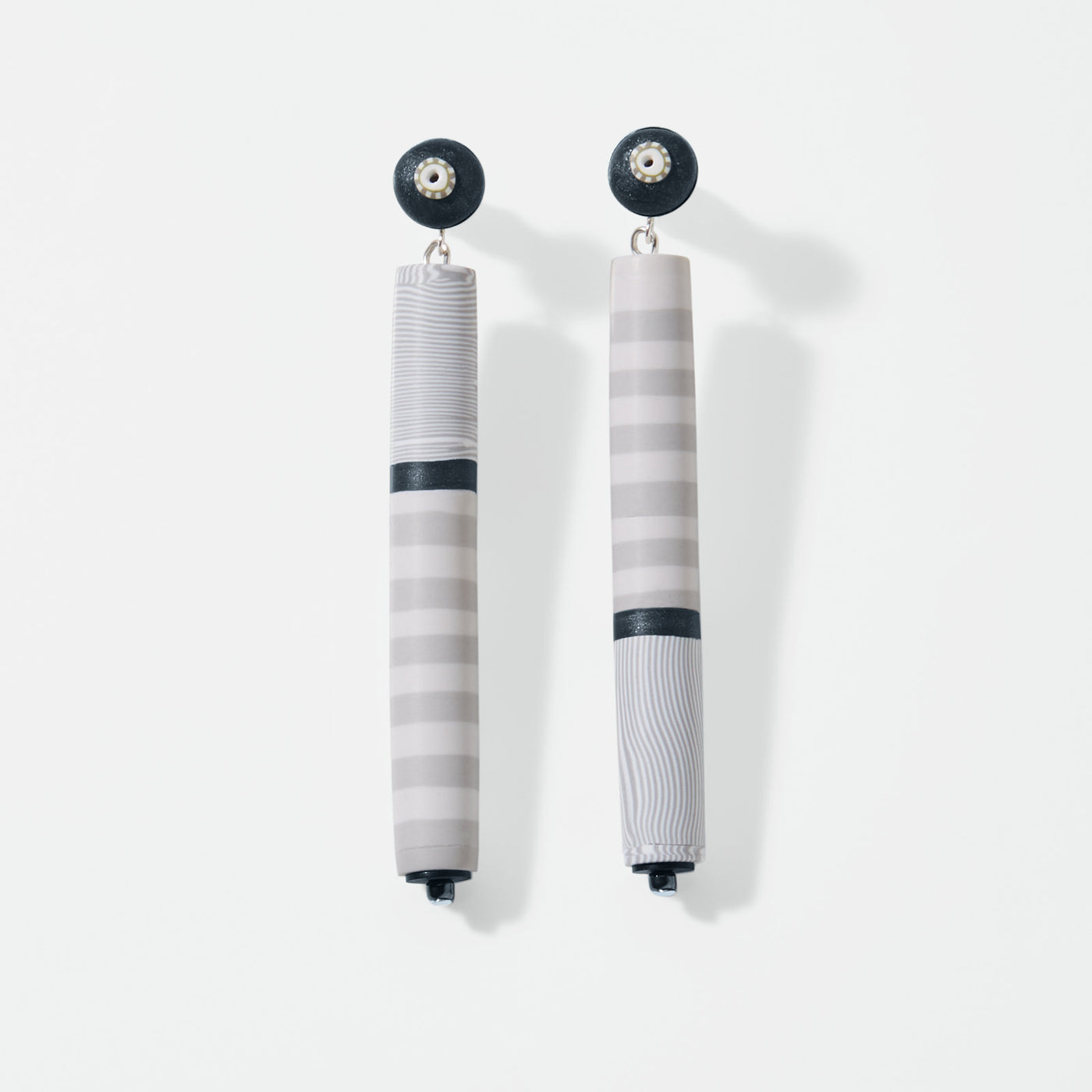 Creamy Summer Tubular Drop Earrings
