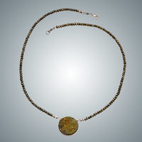 Druzy Quartz, Pyrite & Silver Necklace