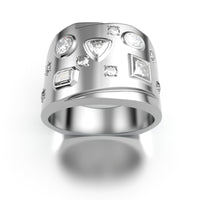 Wide Multi Diamond Ring