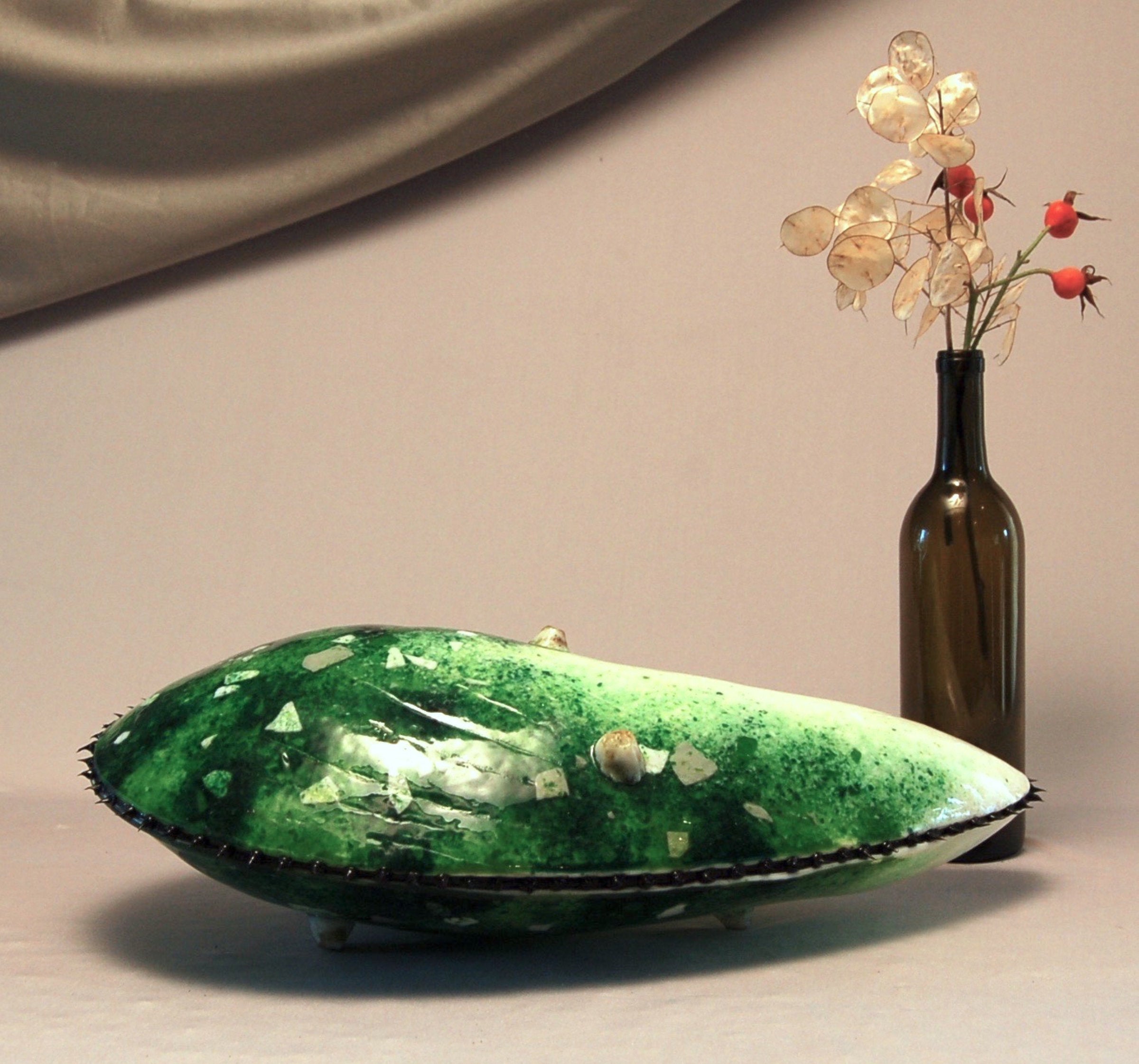 Grand Moule Tabletop Sculpture in Green