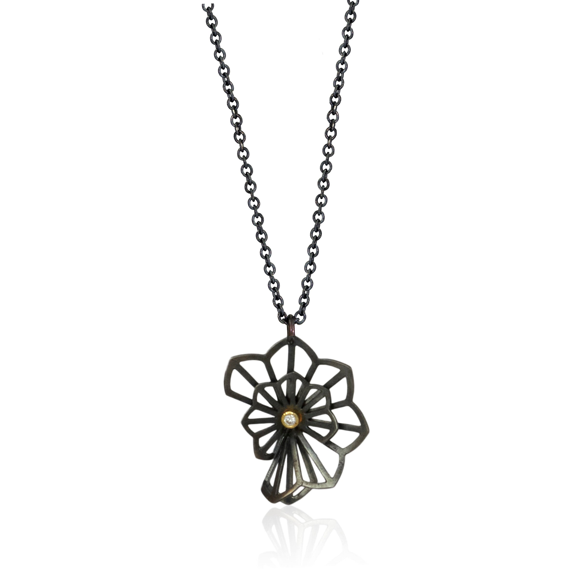Double Hyacinth Fold Necklace