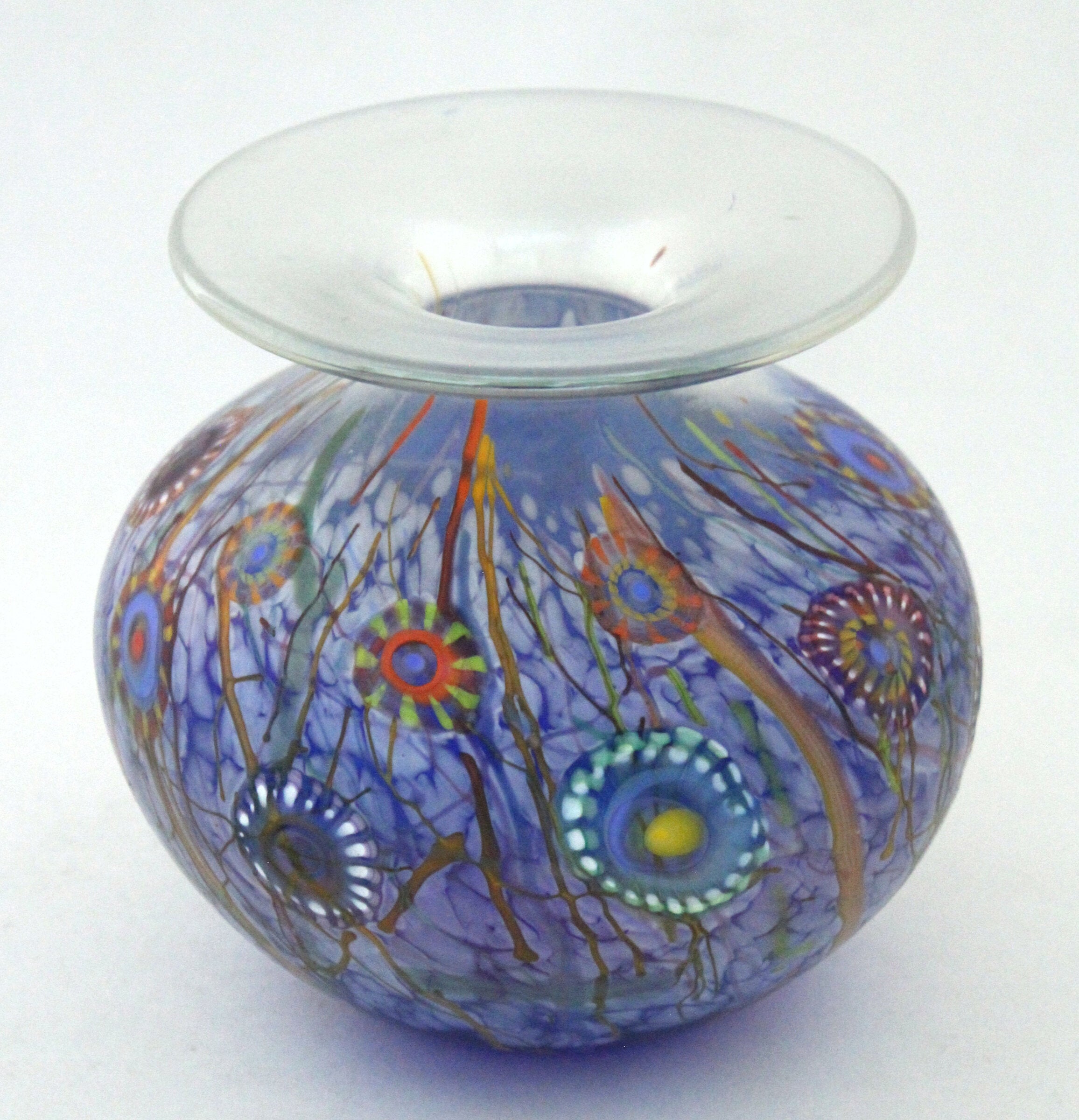 Cobalt Calypso Puffer Vase