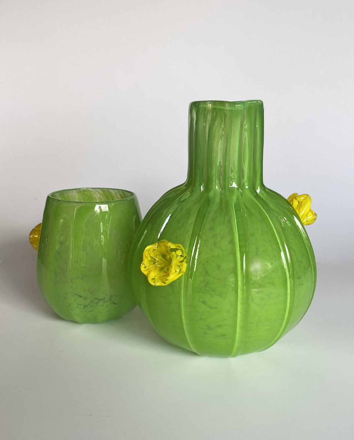 Yellow Flower cactus pitcher with cactus cup (sold separately)