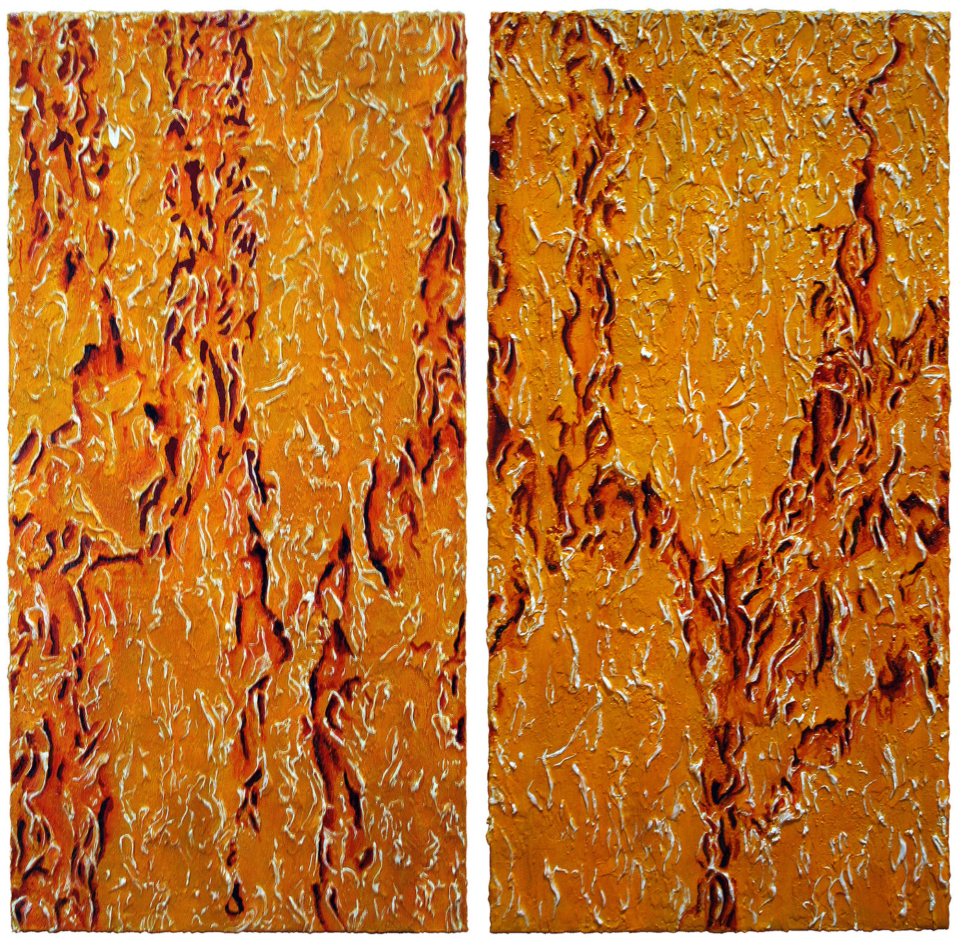 Winter Aspens Nos. 2 and 3 Diptych