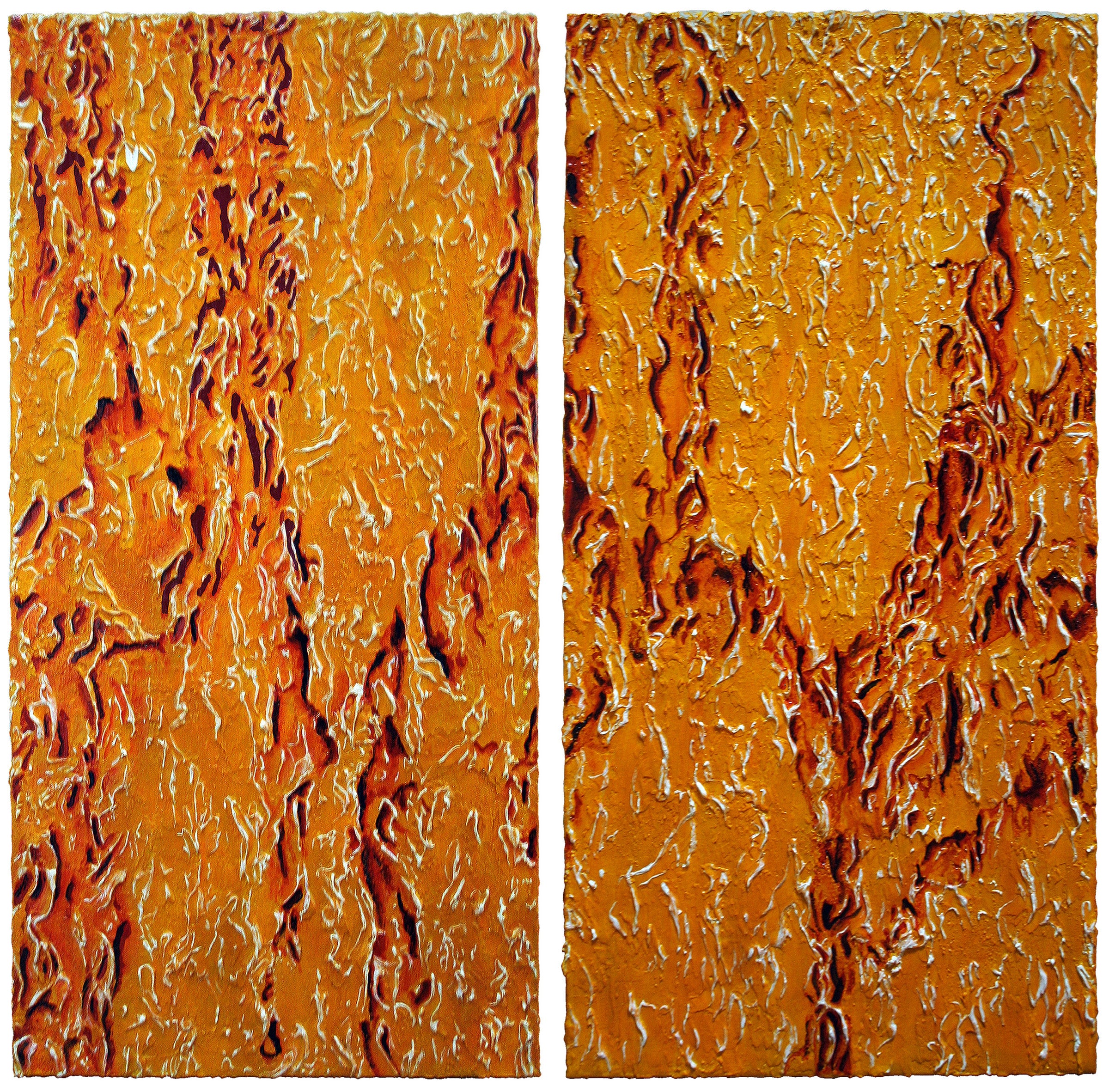 Winter Aspens Nos. 2 and 3 Diptych