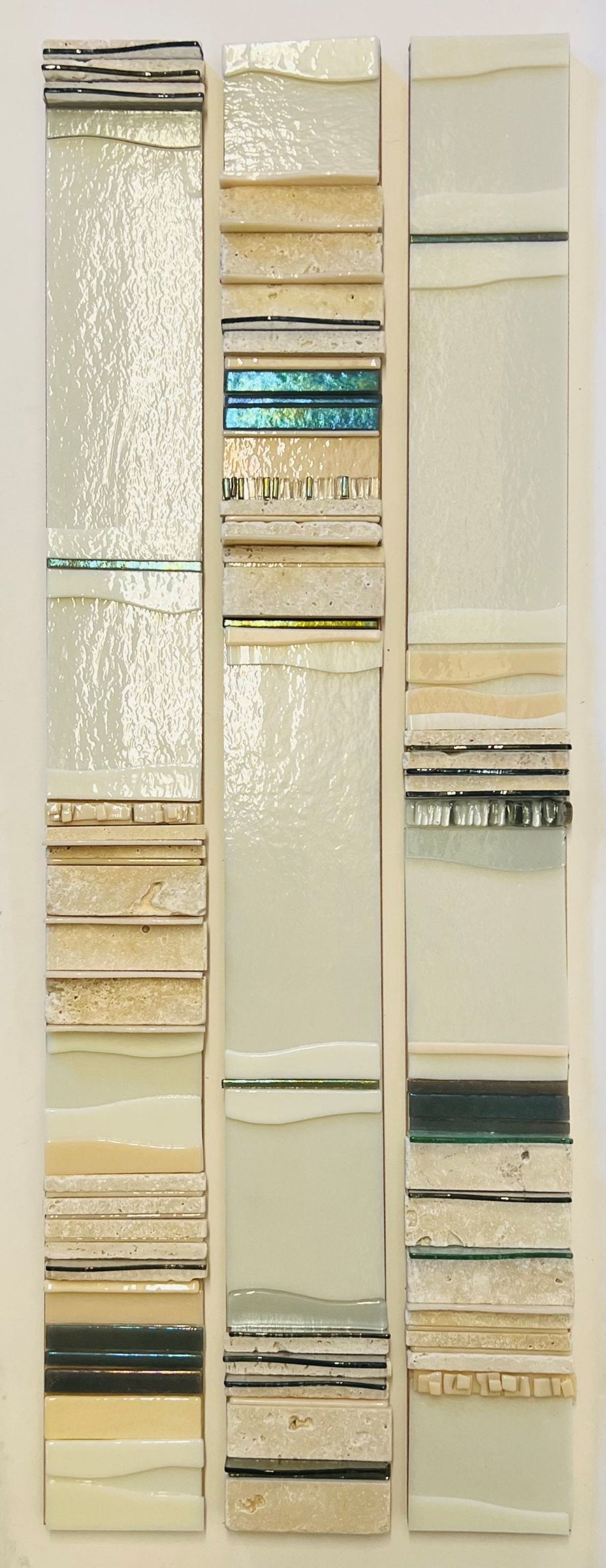 left to right: mosaic band I, mosaic band II, mosaic band III