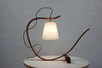 Bent Table Lamp in Walnut