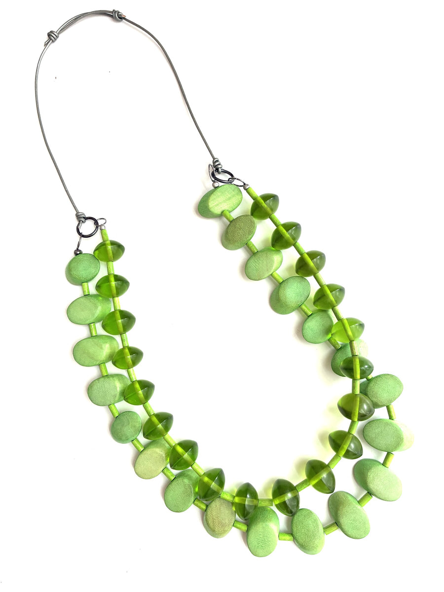 Green Double Strand Necklace