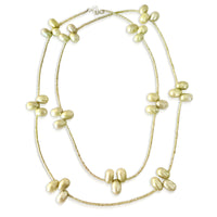Verdant Teardrop Pearl Necklace