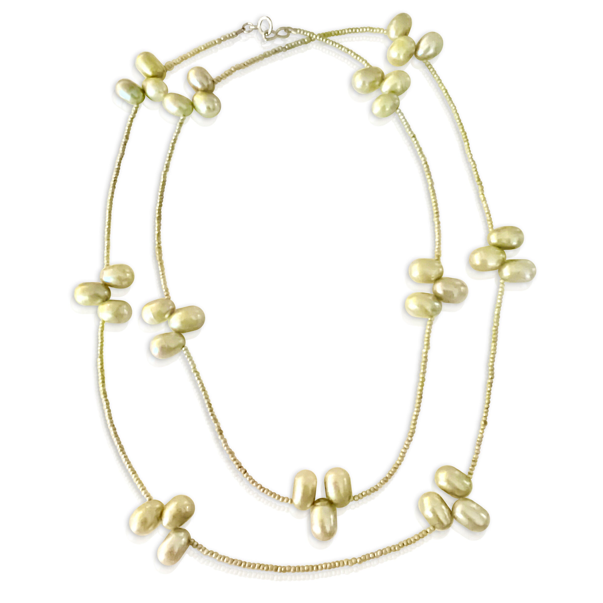 Verdant Teardrop Pearl Necklace