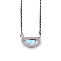 Blue Flower Diamond Pendant