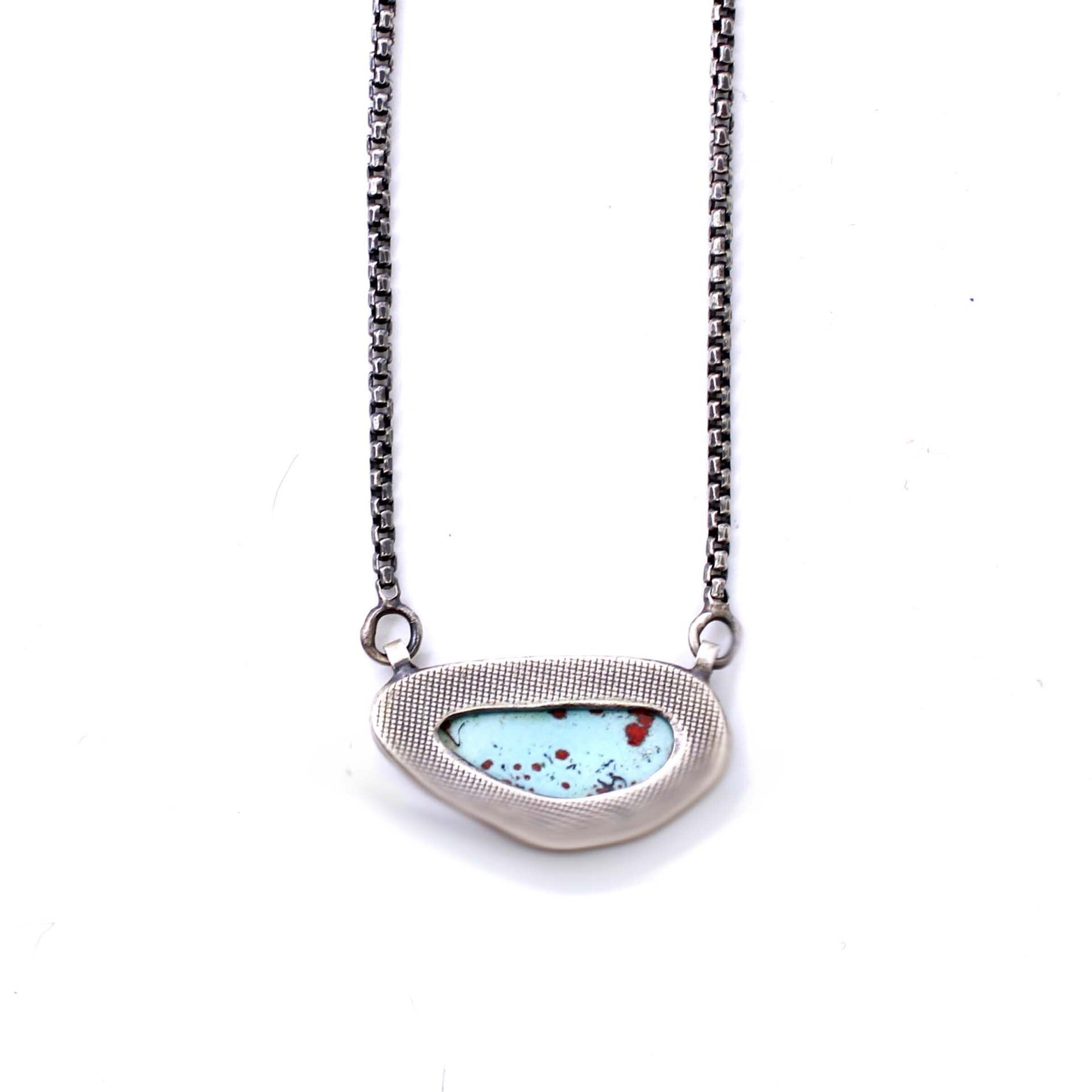 Blue Flower Diamond Pendant
