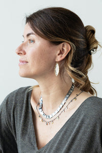 Spur Earring in Mixed Metals