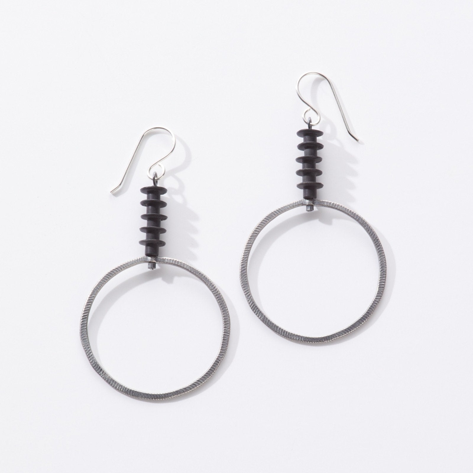 Silver and Rubber Earrings