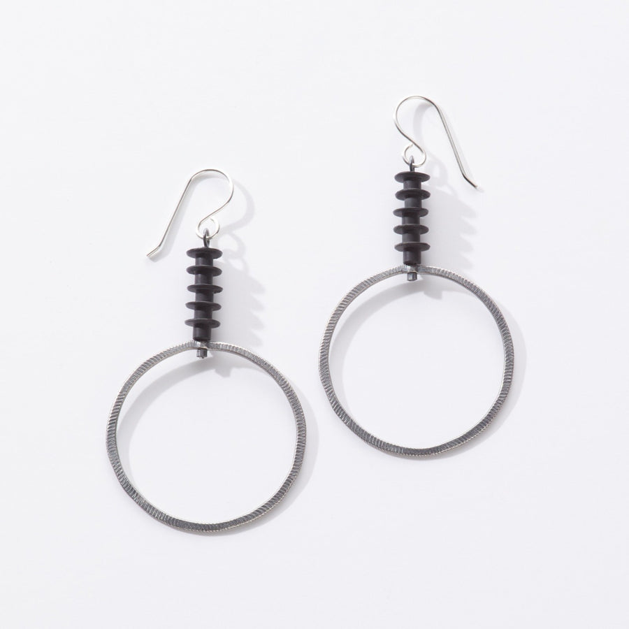 Silver and Rubber Earrings