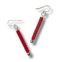 Red Linear Earrings