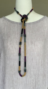 Twilight Plum Crochet Necklace