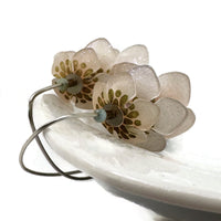 Pearls & Pink Floral Earrings