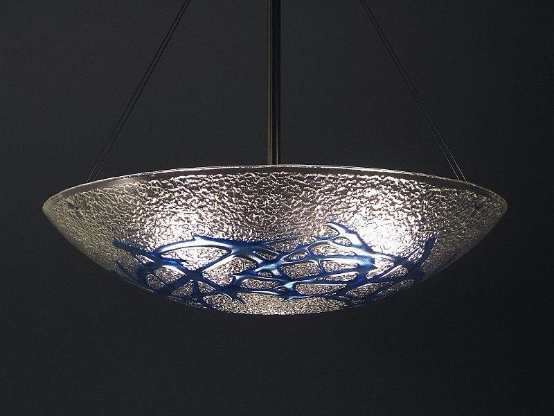 Azure Bramble Bowl Pendant