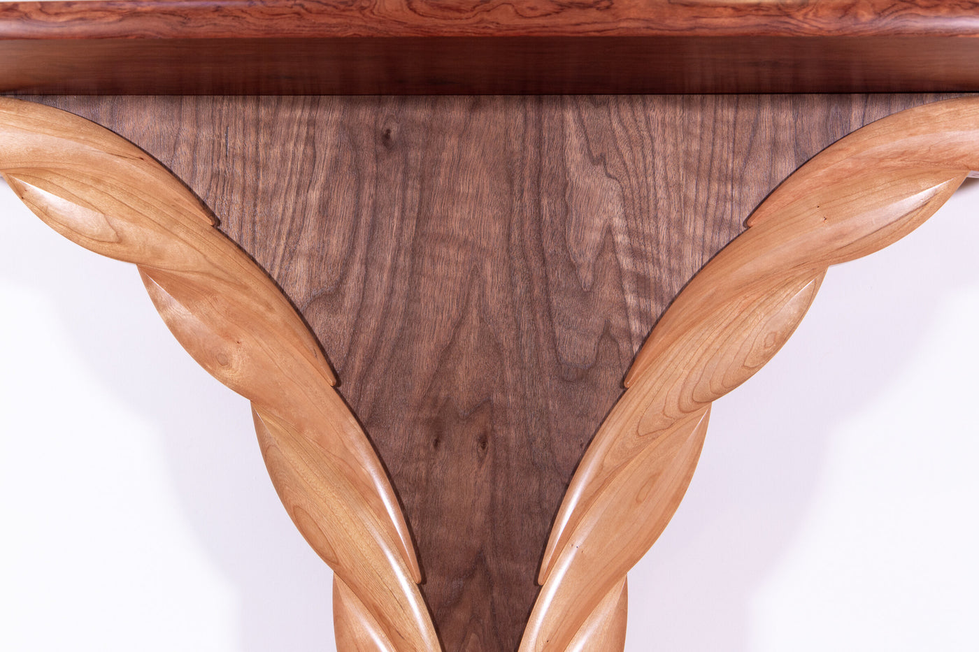 Walnut and Bubinga Wings Hall Table