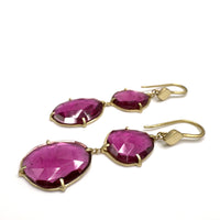 Rubellite Tourmaline Azores Cascade Earrings